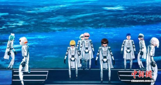 图为机器人发型秀。欧芭 供图 图为机器人发型秀。欧芭 供图