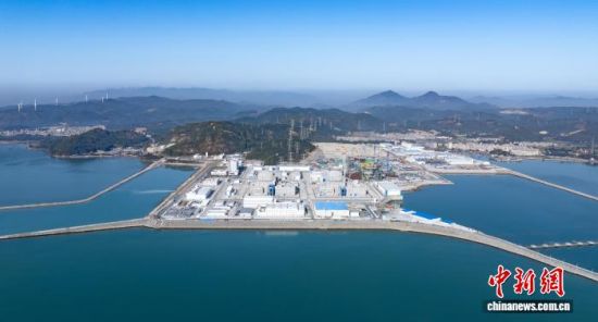2025年12月，航拍位于福建省漳州市云霄县的漳州核电基地。(中核国电漳州能源有限公司供图)