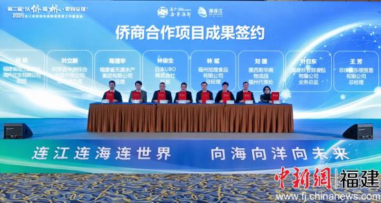 7个侨商合作项目达成意向签约(连江县融媒体中心供图) 7个侨商合作项目达成意向签约(连江县融媒体中心供图)