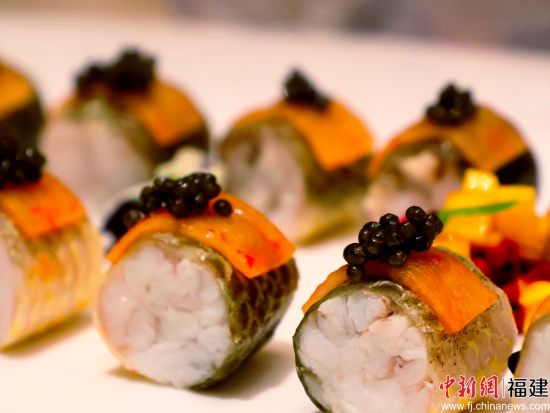 开胃黄鱼卷。吴允杰 摄 开胃黄鱼卷。吴允杰 摄