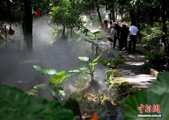 图为7月6日,游客在福州长乐猴屿乡猴屿洞天岩景区参观。中新社记者 吕明 摄 图为7月6日,游客在福州长乐猴屿乡猴屿洞天岩景区参观。中新社记者 吕明 摄