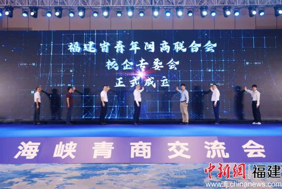 福建省青年闽商联合会校企专委会成立仪式。叶金秋 摄 福建省青年闽商联合会校企专委会成立仪式。叶金秋 摄