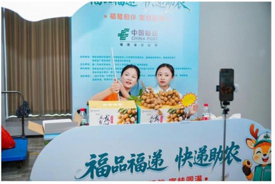 福鹭相伴 富桂圆满——“福品福递”厦门凤梨穗龙眼助农直播活动启动仪式现场(福建省邮政管理局供图) 福鹭相伴 富桂圆满——“福品福递”厦门凤梨穗龙眼助农直播活动启动仪式现场(福建省邮政管理局供图)