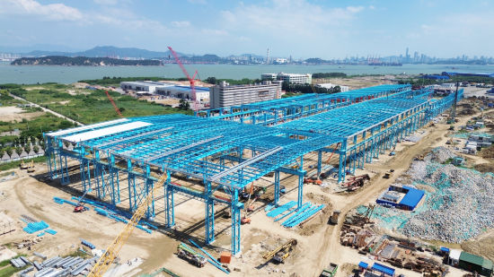 建设中的三宝项目厂房。 建设中的三宝项目厂房。